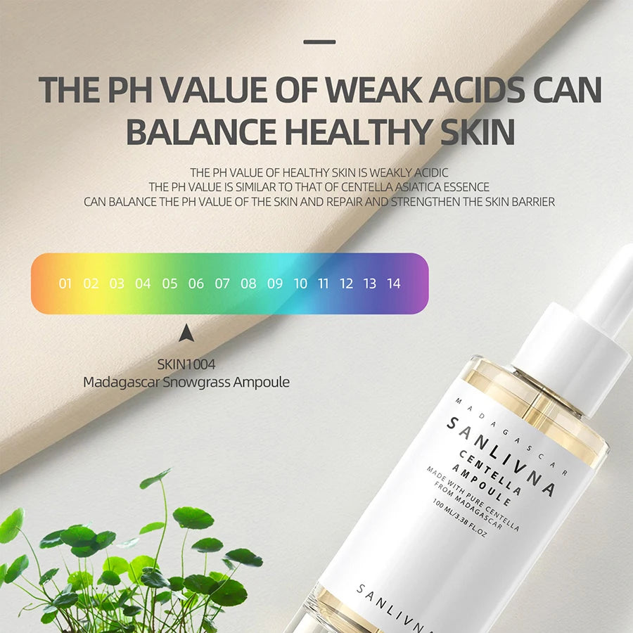 Madagascar Centella Asiatica Ampoule Facial Serum , Prone and Sensitive Skin Moisturizing Skin Firming Korean Glass Skin Car